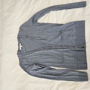 Gray Button-Up Cardigan